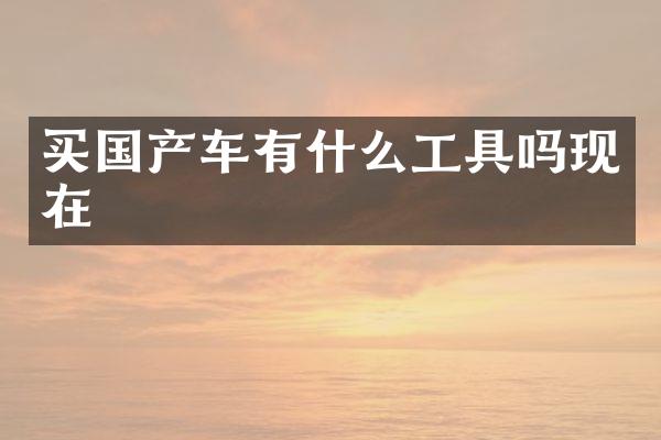 买国产车有什么工具吗现在