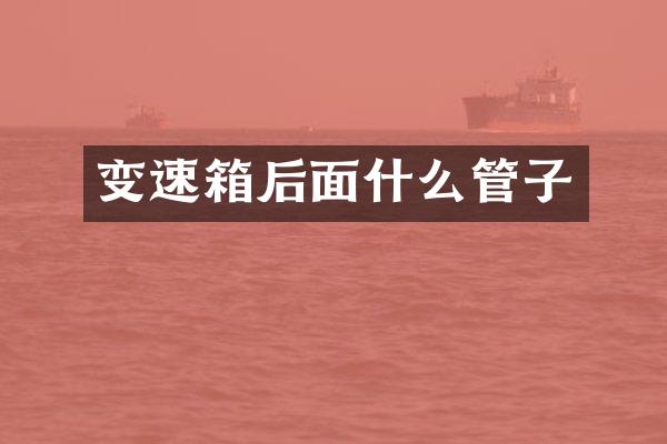 变速箱后面什么管子