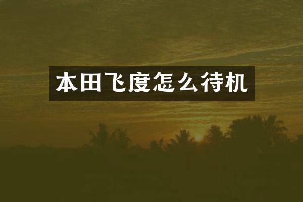 本田飞度怎么待机