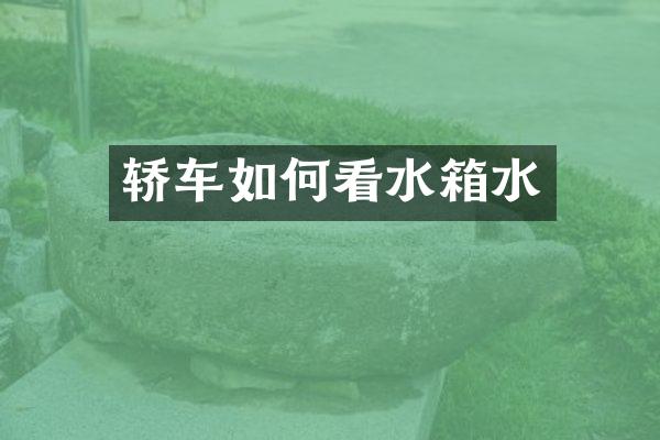 轿车如何看水箱水