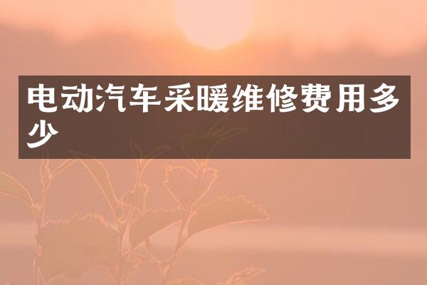 电动汽车采暖维修费用多少