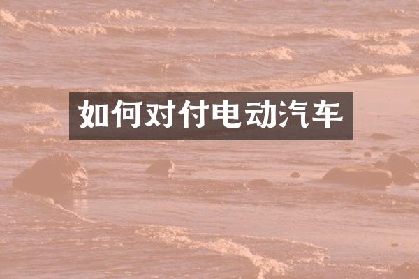 如何对付电动汽车