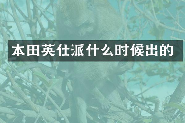 本田英仕派什么时候出的