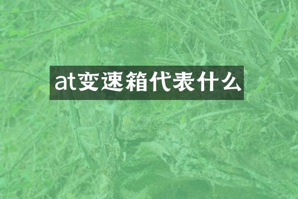 at变速箱代表什么