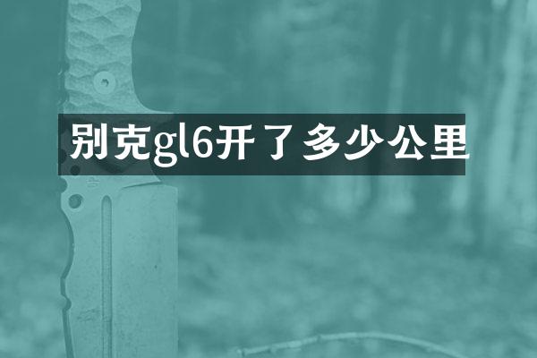 别克gl6开了多少公里