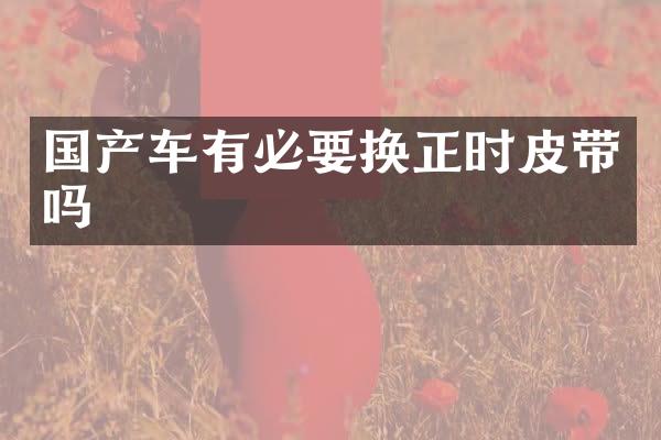 国产车有必要换正时皮带吗