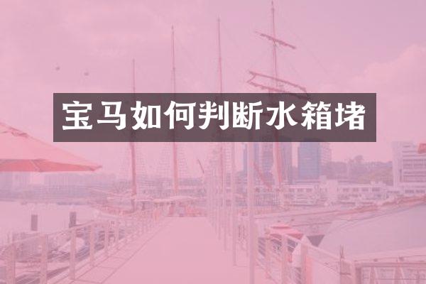 宝马如何判断水箱堵