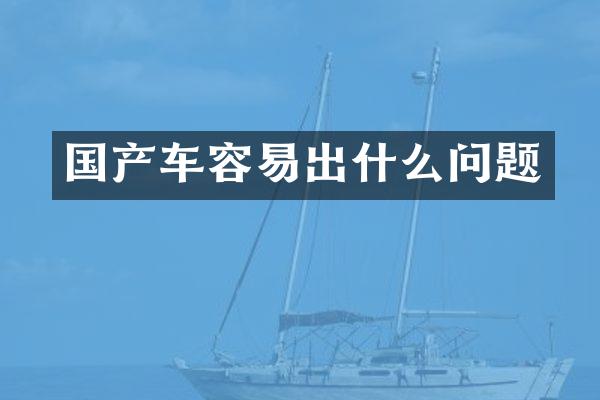 国产车容易出什么问题