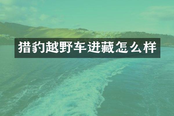 猎豹越野车进藏怎么样