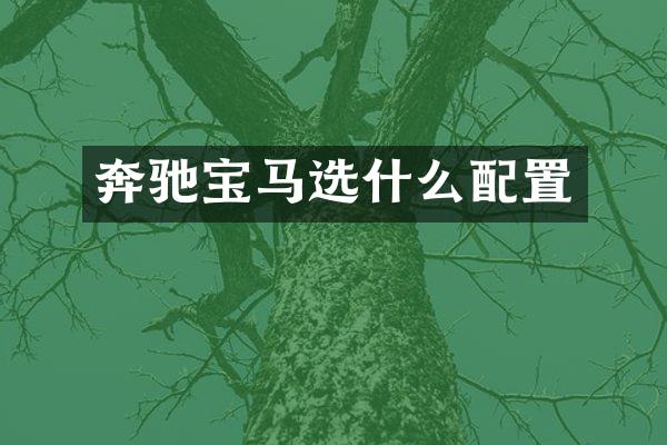 奔驰宝马选什么配置