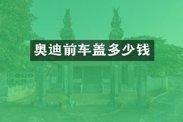 奥迪前车盖多少钱