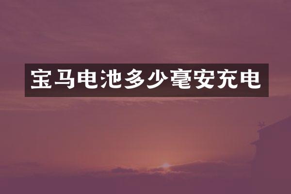 宝马电池多少毫安充电