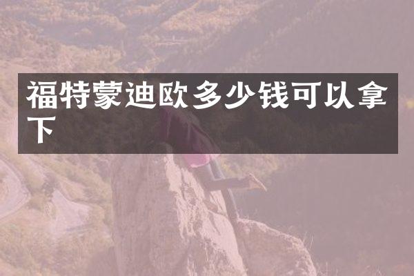 福特蒙迪欧多少钱可以拿下