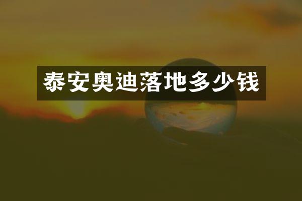 泰安奥迪落地多少钱