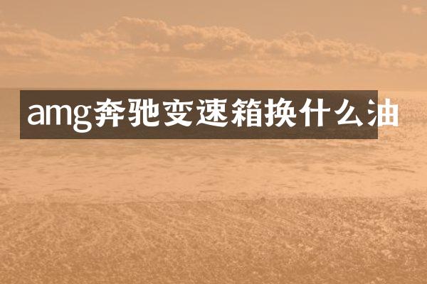 amg奔驰变速箱换什么油