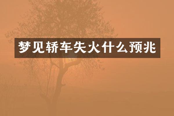 梦见轿车失火什么预兆