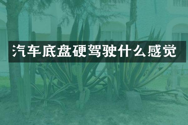 汽车底盘硬驾驶什么感觉