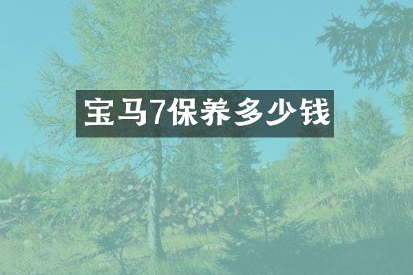 宝马7保养多少钱