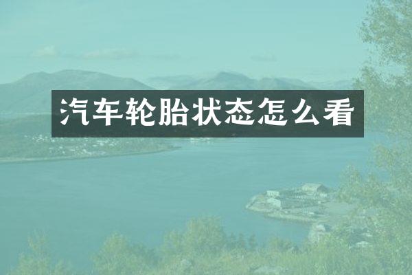 汽车轮胎状态怎么看