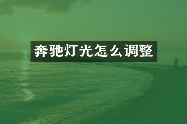 奔驰灯光怎么调整