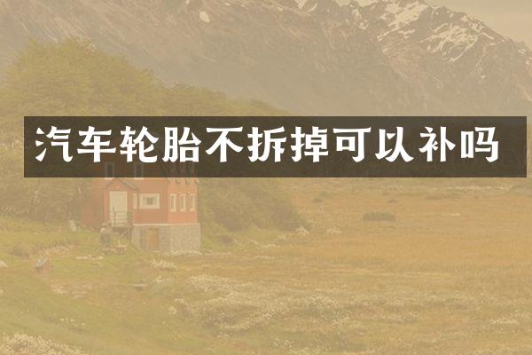 汽车轮胎不拆掉可以补吗