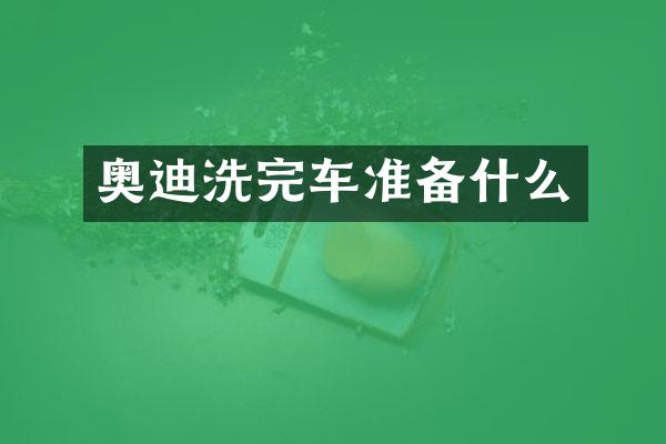 奥迪洗完车准备什么