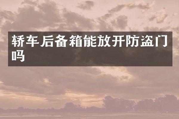 轿车后备箱能放开防盗门吗