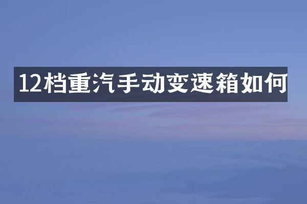 12档重汽手动变速箱如何