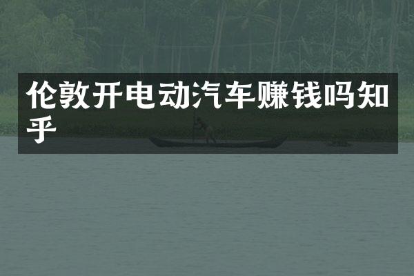伦敦开电动汽车赚钱吗知乎