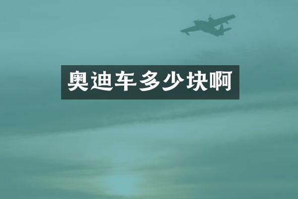 奥迪车多少块啊