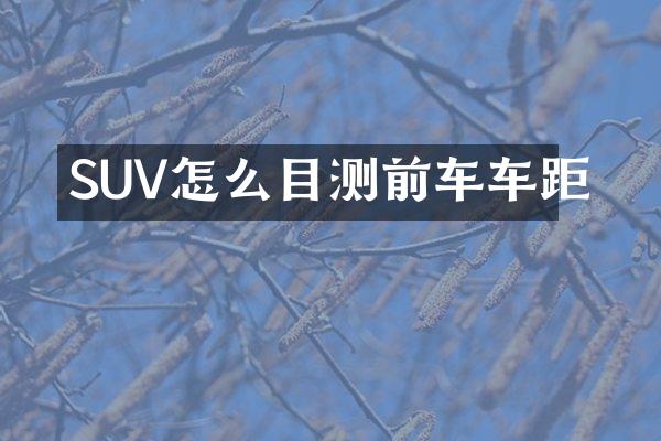 SUV怎么目测前车车距