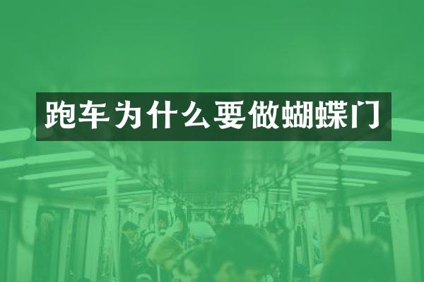 跑车为什么要做蝴蝶门