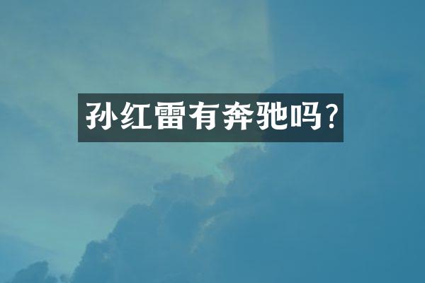 孙红雷有奔驰吗?