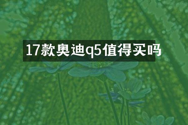 17款奥迪q5值得买吗