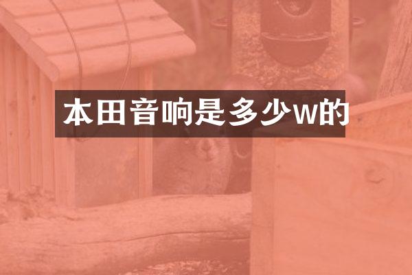 本田音响是多少w的