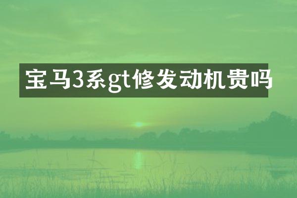 宝马3系gt修发动机贵吗
