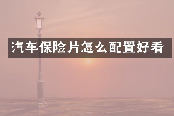 汽车保险片怎么配置好看