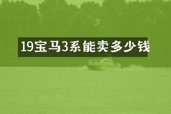 19宝马3系能卖多少钱