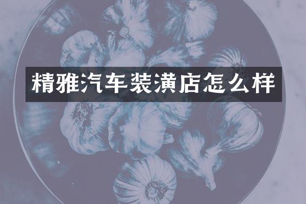 精雅汽车装潢店怎么样