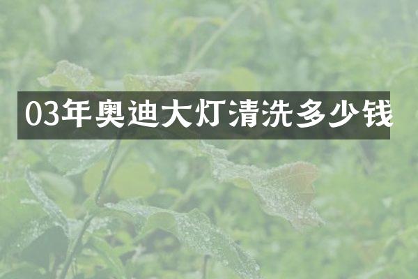 03年奥迪大灯清洗多少钱