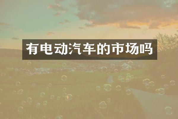 有电动汽车的市场吗