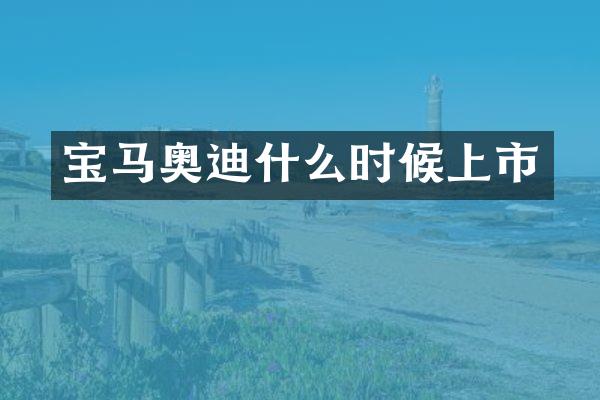 宝马奥迪什么时候上市
