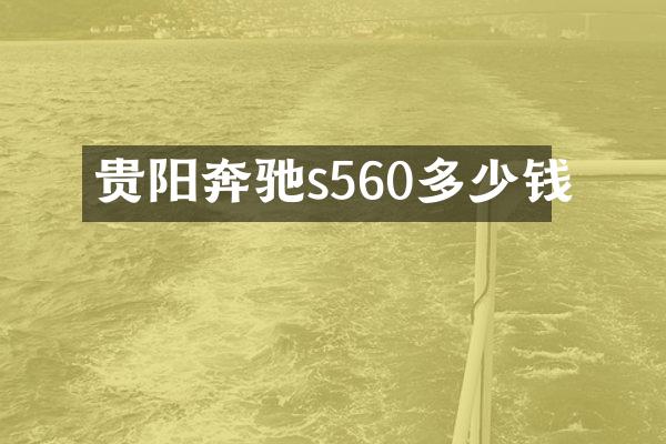 贵阳奔驰s560多少钱