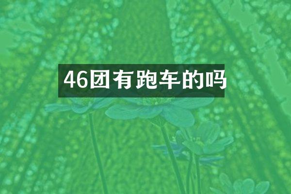 46团有跑车的吗