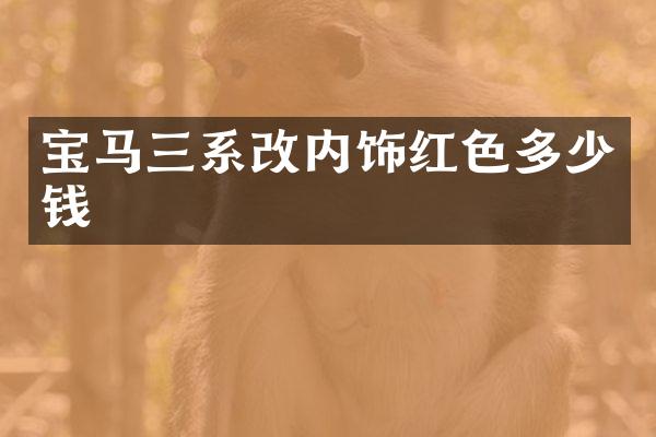 宝马三系改内饰红色多少钱