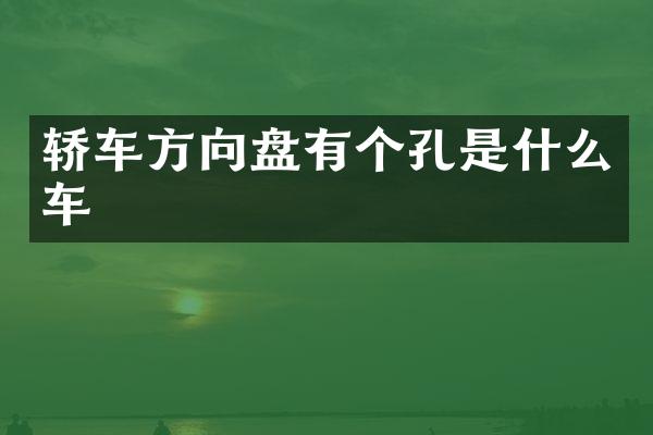 轿车方向盘有个孔是什么车
