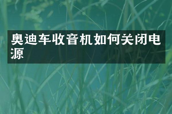 奥迪车收音机如何关闭电源