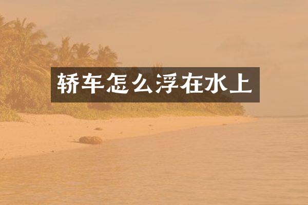轿车怎么浮在水上