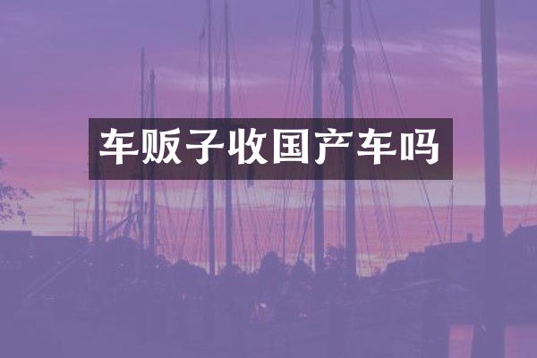车贩子收国产车吗