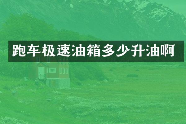 跑车极速油箱多少升油啊